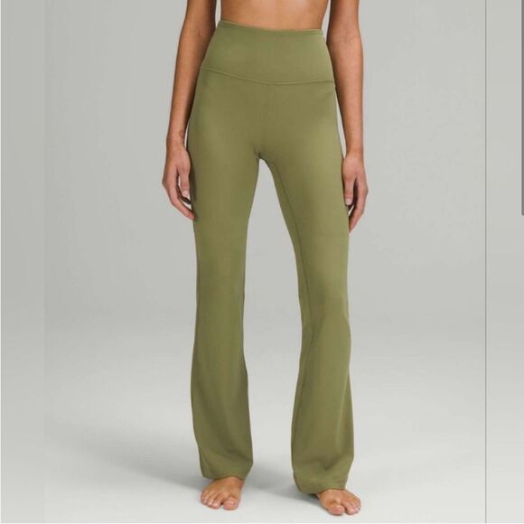 Lululemon Groove Pant Super High Ruse Flare Nulu Pant in Bronze Green, Sz 8. NWT - Picture 1 of 10